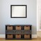 Amanti Art Non-Beveled Wood Wall Mirror, Rustic Pine Narrow Frame